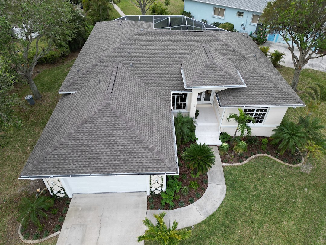 Hurricane Damaged Roof Replacement Using GAF Timberline HDZ Shingles in Apollo Beach, FL